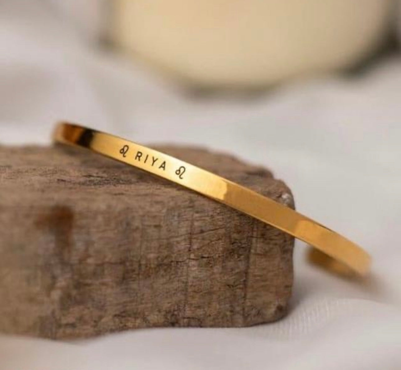 18K Gold Plated Personalised Minimal Name Bracelet