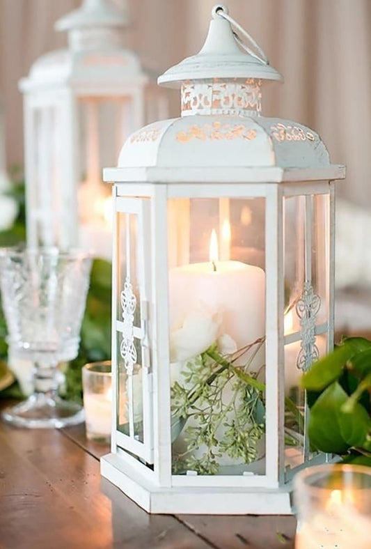 White Rustic Lantern