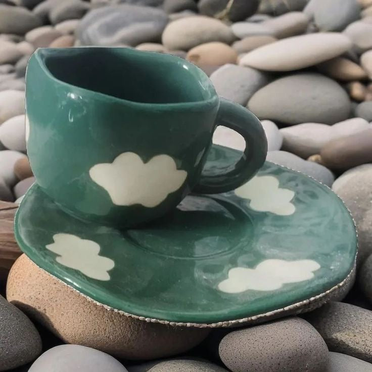 Pinterest Cloud Mug & Saucer Set