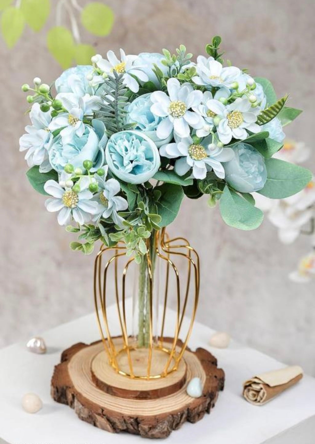 Artificial Peonies & Hydrangeas Flowers Bunch