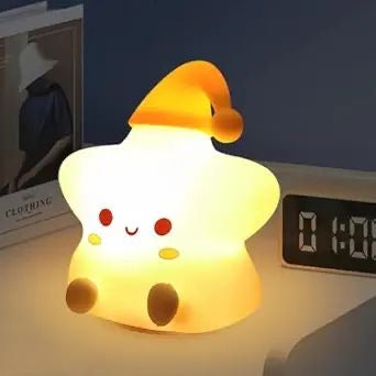 Cute Star Touch Sensor Silicon LED Night Light - Rechargeable