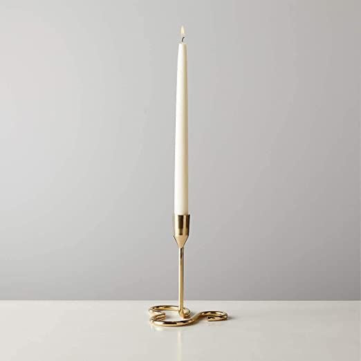 Gold Curve Tapered Candle Holder - Set of 3