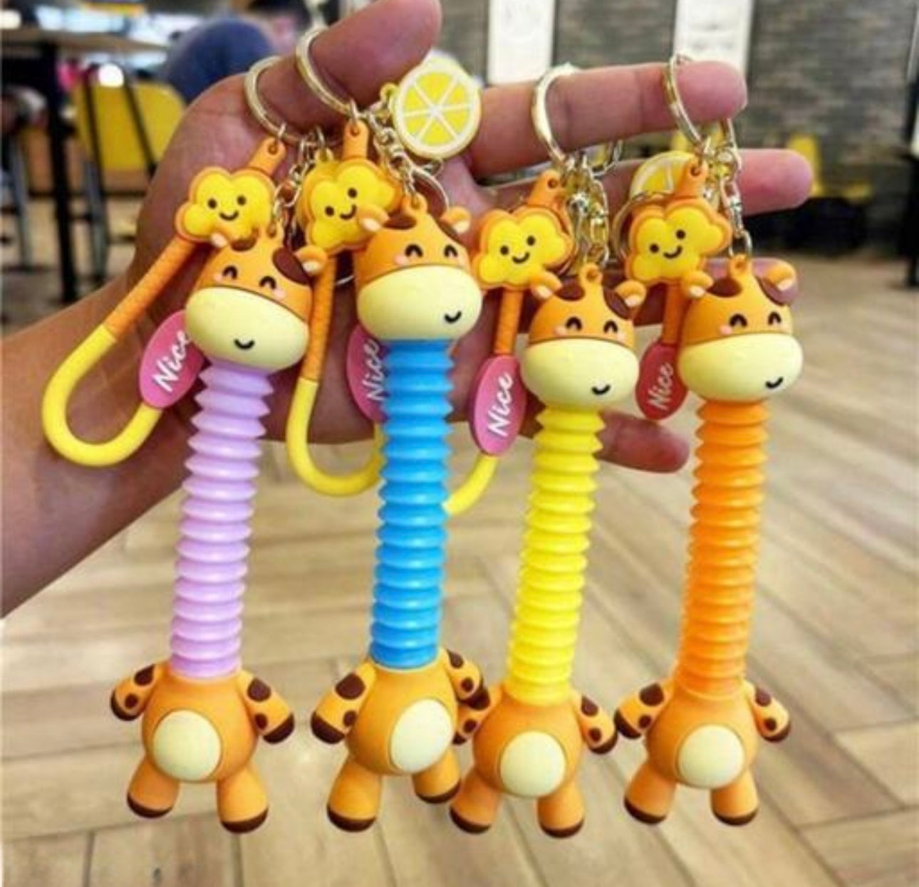Cute Expandable Neck Animals Keychain