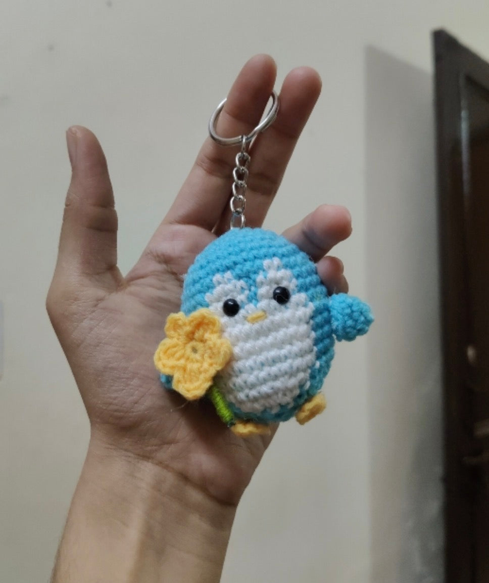 Adorable Penguin Crochet Keychain
