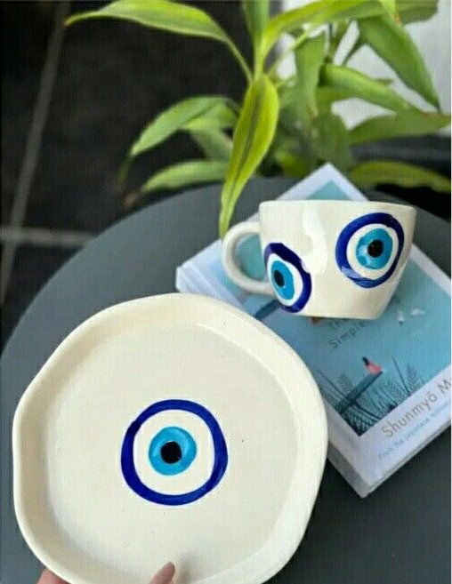 Evil Eye Cup & Saucer Set