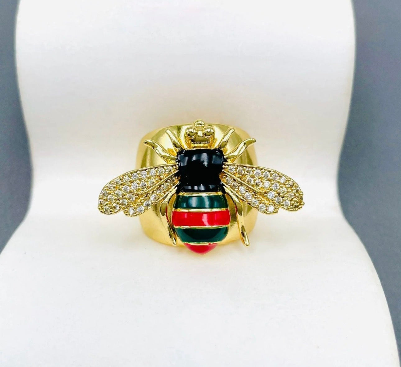 Gold Plated Anti Tarnish Bee Motif Ring