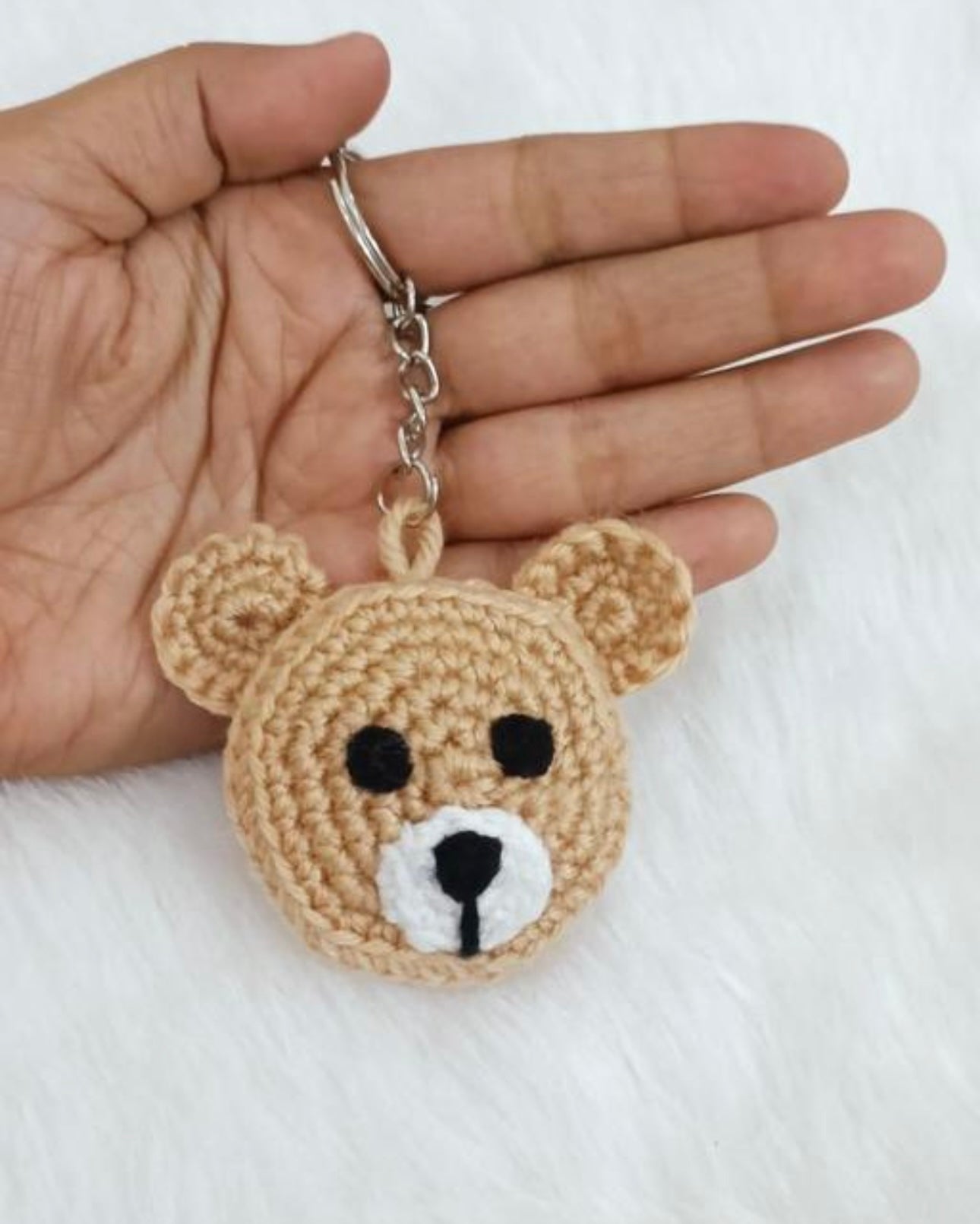 Cute Crochet Bear Keychain