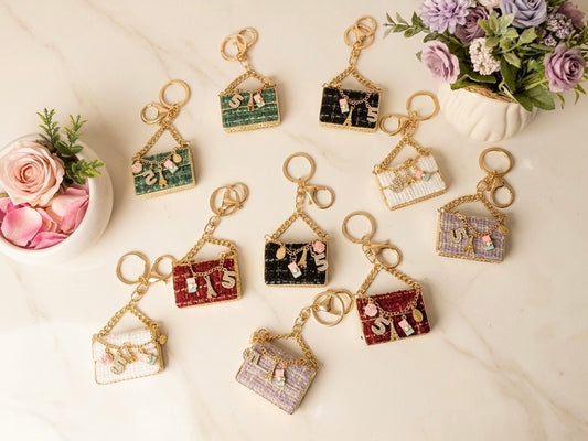 Exclusive Bag Shape Metal Rhinestones Keychain