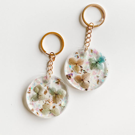 Transparent Floral Keychains