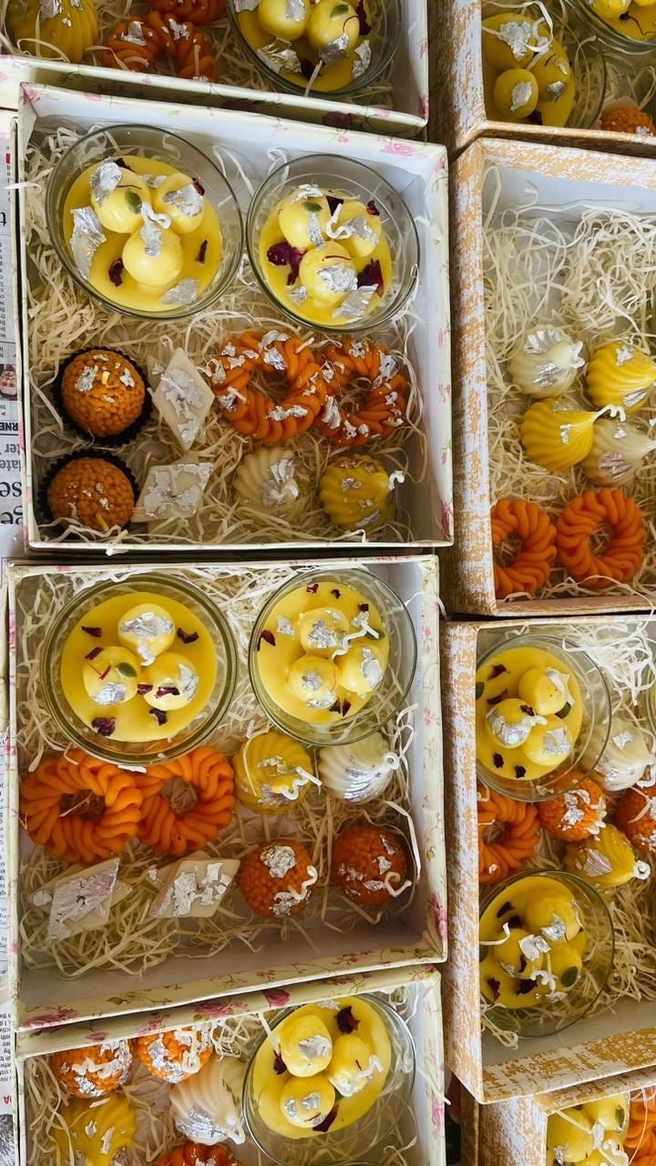 Indian Sweets/ Mithai Candles Box for Diwali