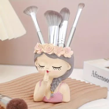 Cute Girl Fairies Planter / Multipurpose Brush Holder / Pencil Holder
