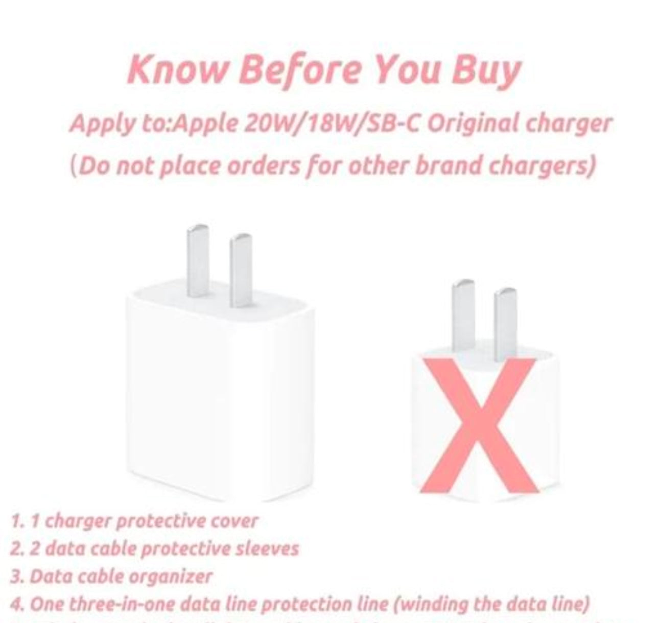 Exclusive Bow Design Charger Cover for iPhones (18W-20W Charger)