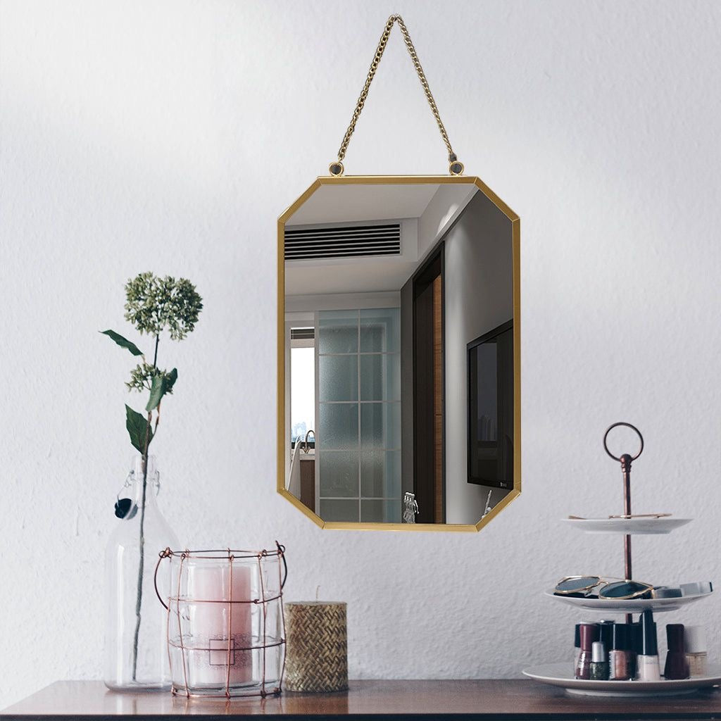 Elegant Nordic Accent Hanging Wall Mirror