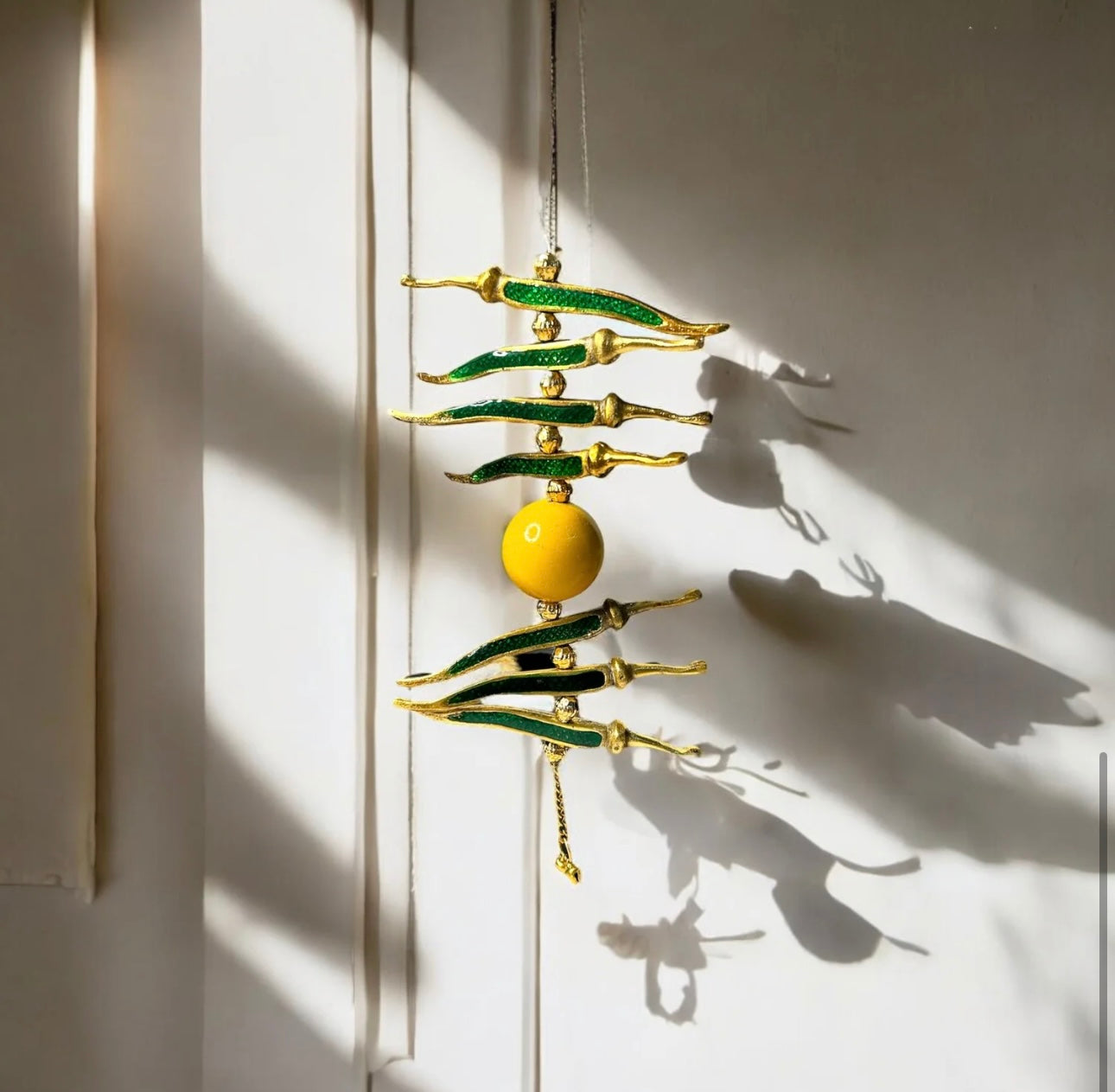 Exclusive Nimbu Mirchi Metal Hanging for Door/Car/Home