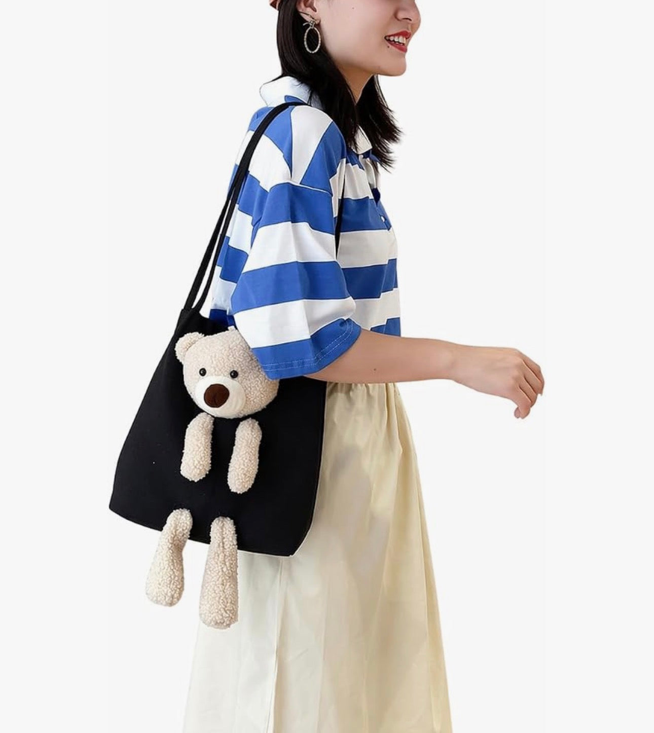 Cute Plush Teddy Tote Bag
