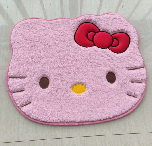 Plush Pink Hello Kitty Design Non-Slip Bath Mat
