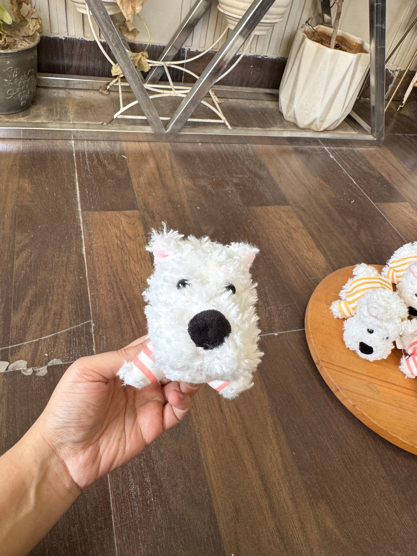Cute White Scottish Terrier Dog Keychain/Bag Charm