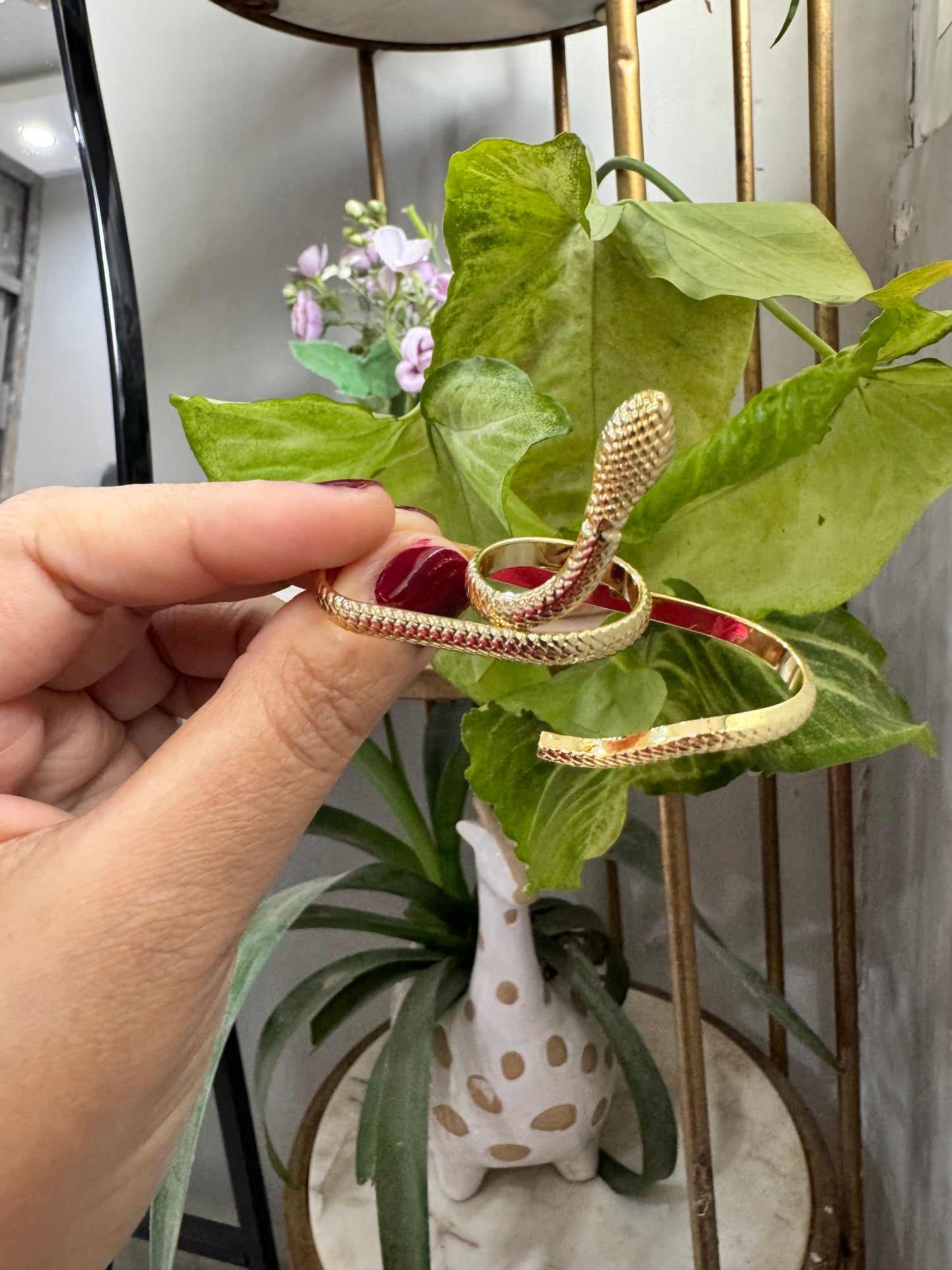 Statement 3 Fingers Snake Ring