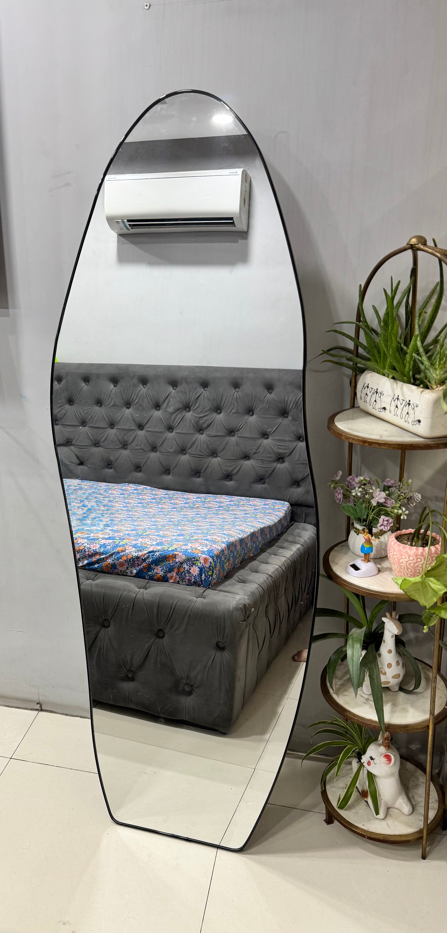 Irregular Blob Mirror with Sleek Frame - Only deliverable in Delhi/NCR