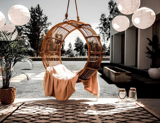 Cane Swing Chairs for Outdoor