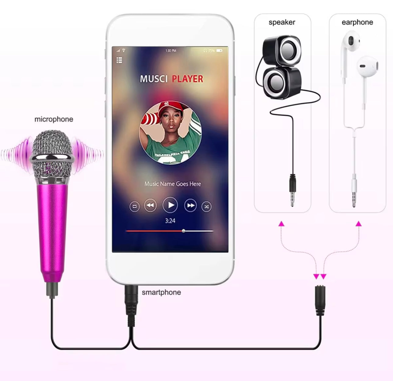 Portable Mini Microphone with 3.5mm Jack