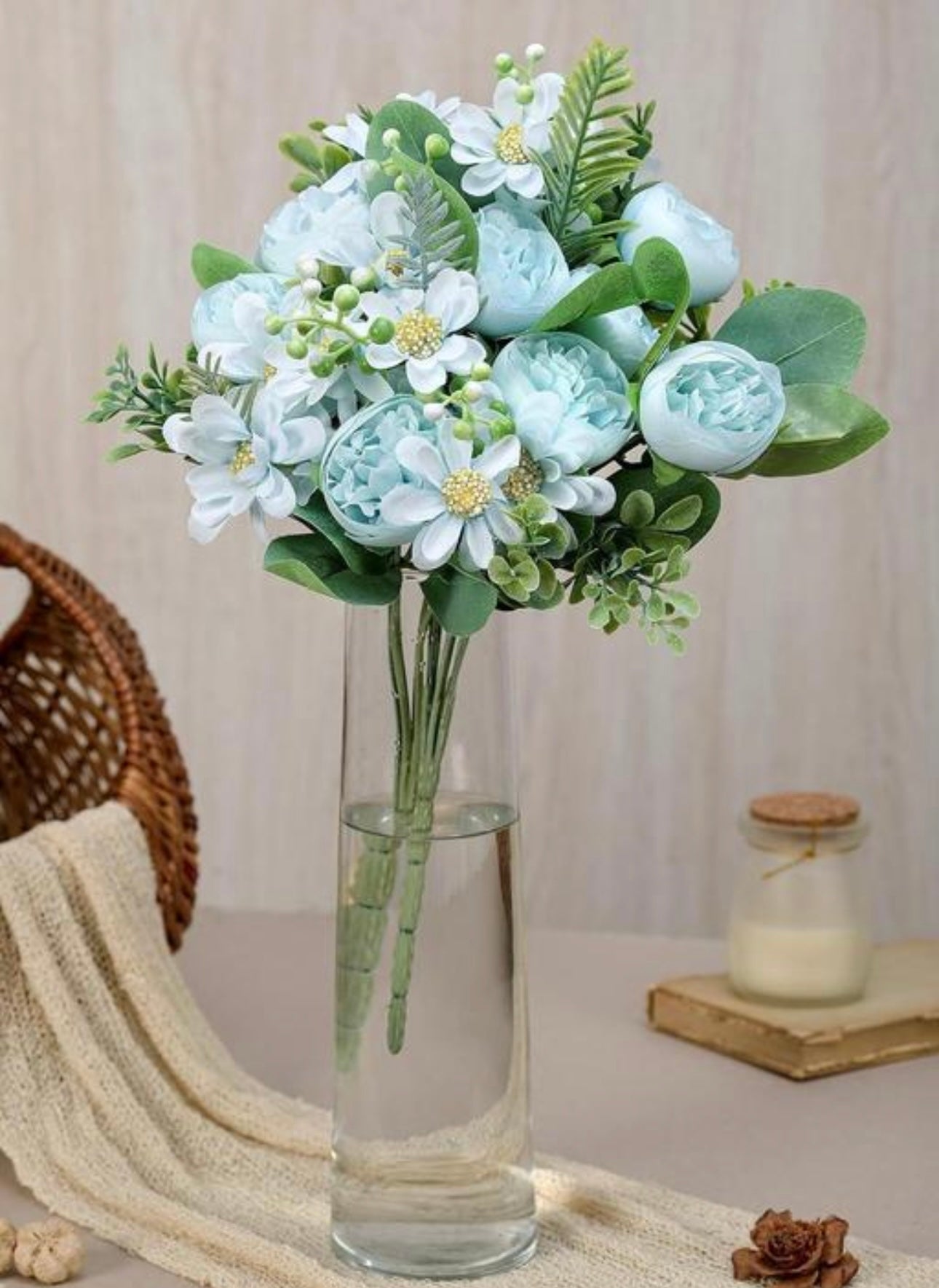 Artificial Peonies & Hydrangeas Flowers Bunch