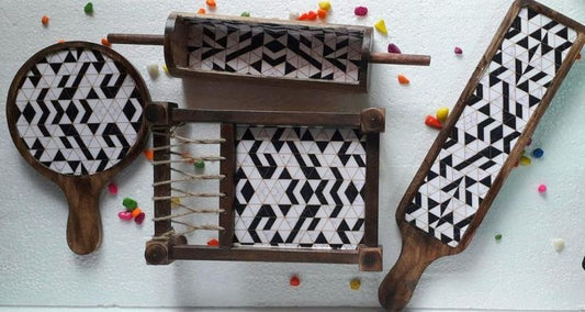 Exclusive Handmade Wooden Platters Gift Set of 4