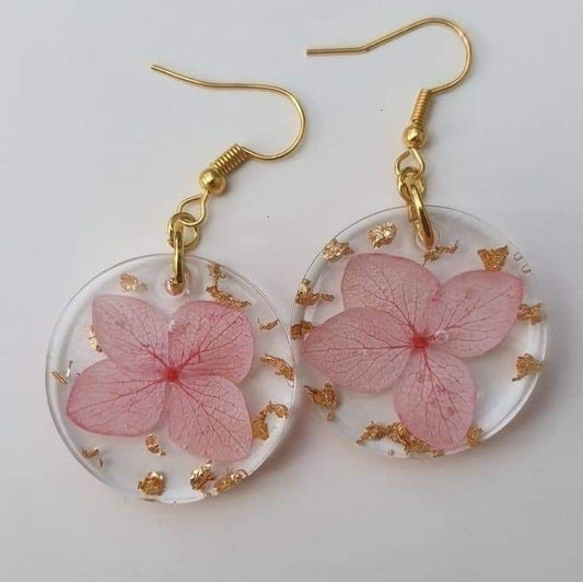 Earrings with Real Pressed Flowers