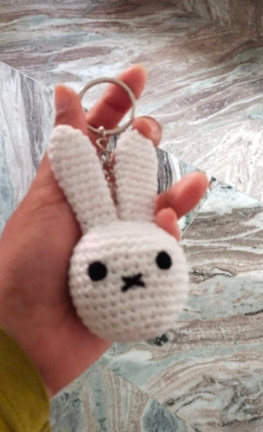 Cute Crochet Rabbit Keychain