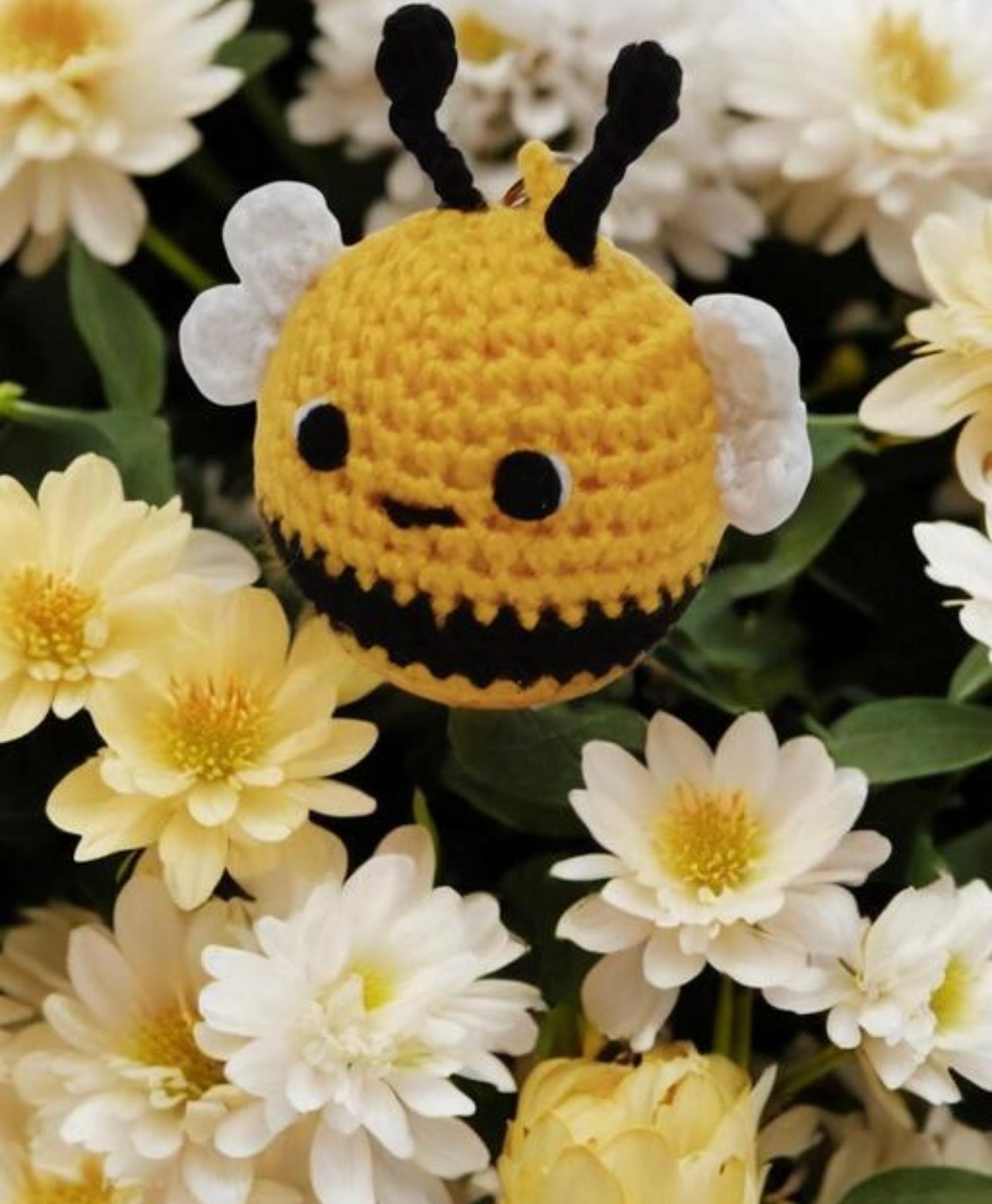 Cute Crochet Bee Keychain