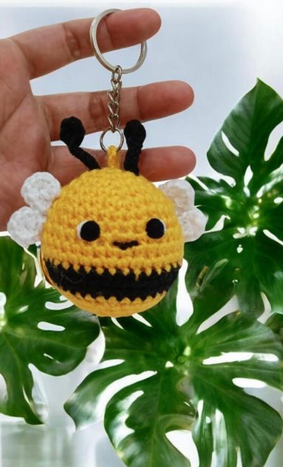 Cute Crochet Bee Keychain