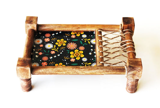Wooden Khatiya/Cot Platter cum Serving Tray