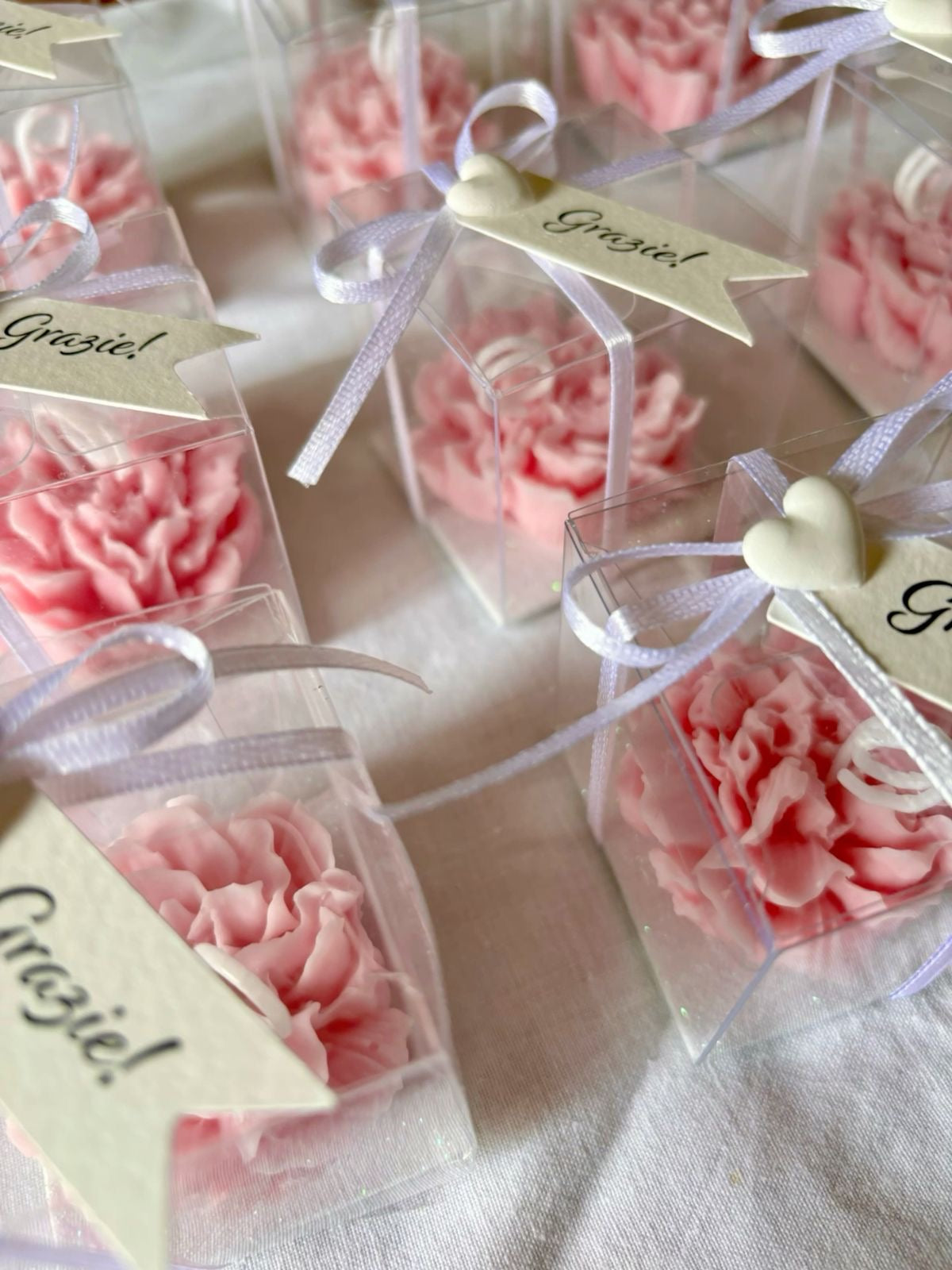 Elegant Carnation Flower Candle