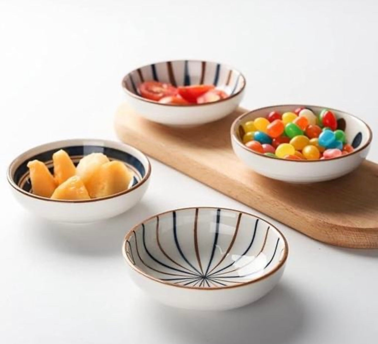 Japanese Ceramic Rice Bowls - Set of 6