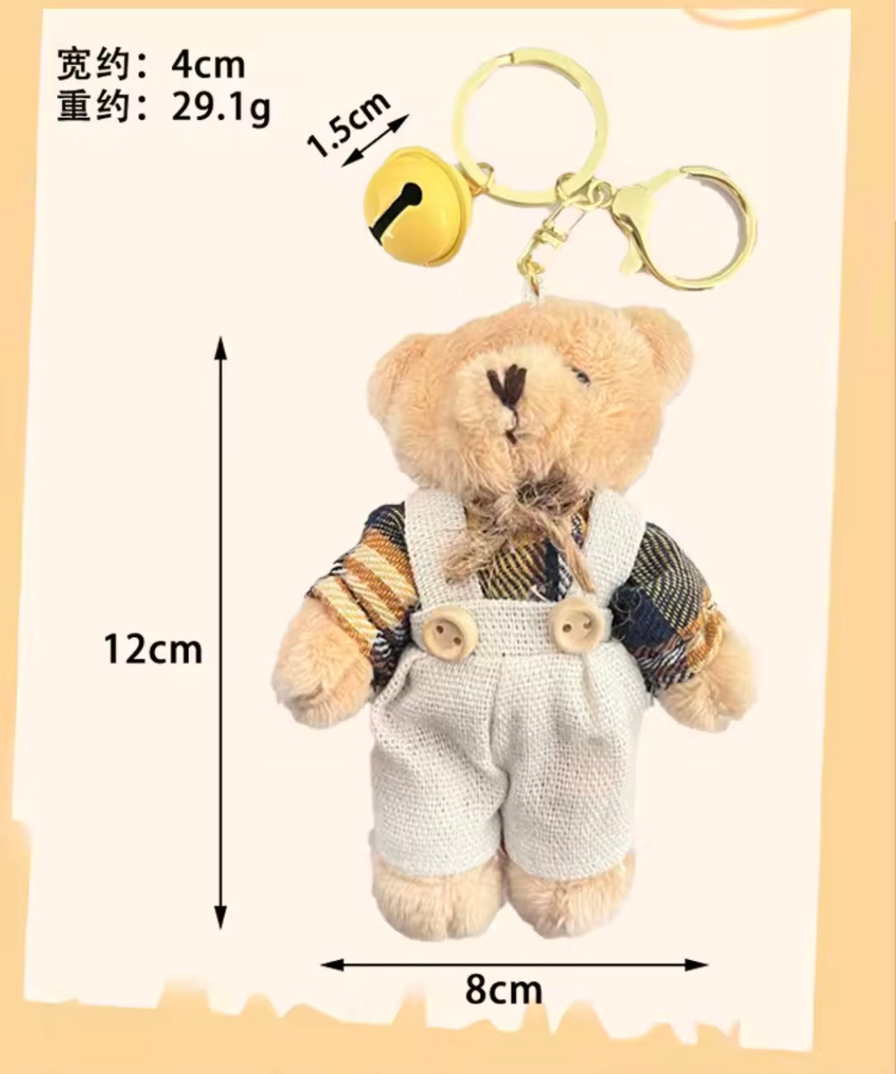 Exclusive Teddy Bears with Cute Outfits Keychains