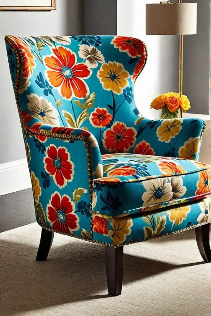 Printed Large Accent Lounge Chair