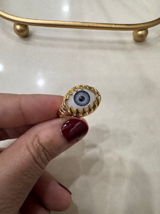 Gold Plated Evil Eye Ring