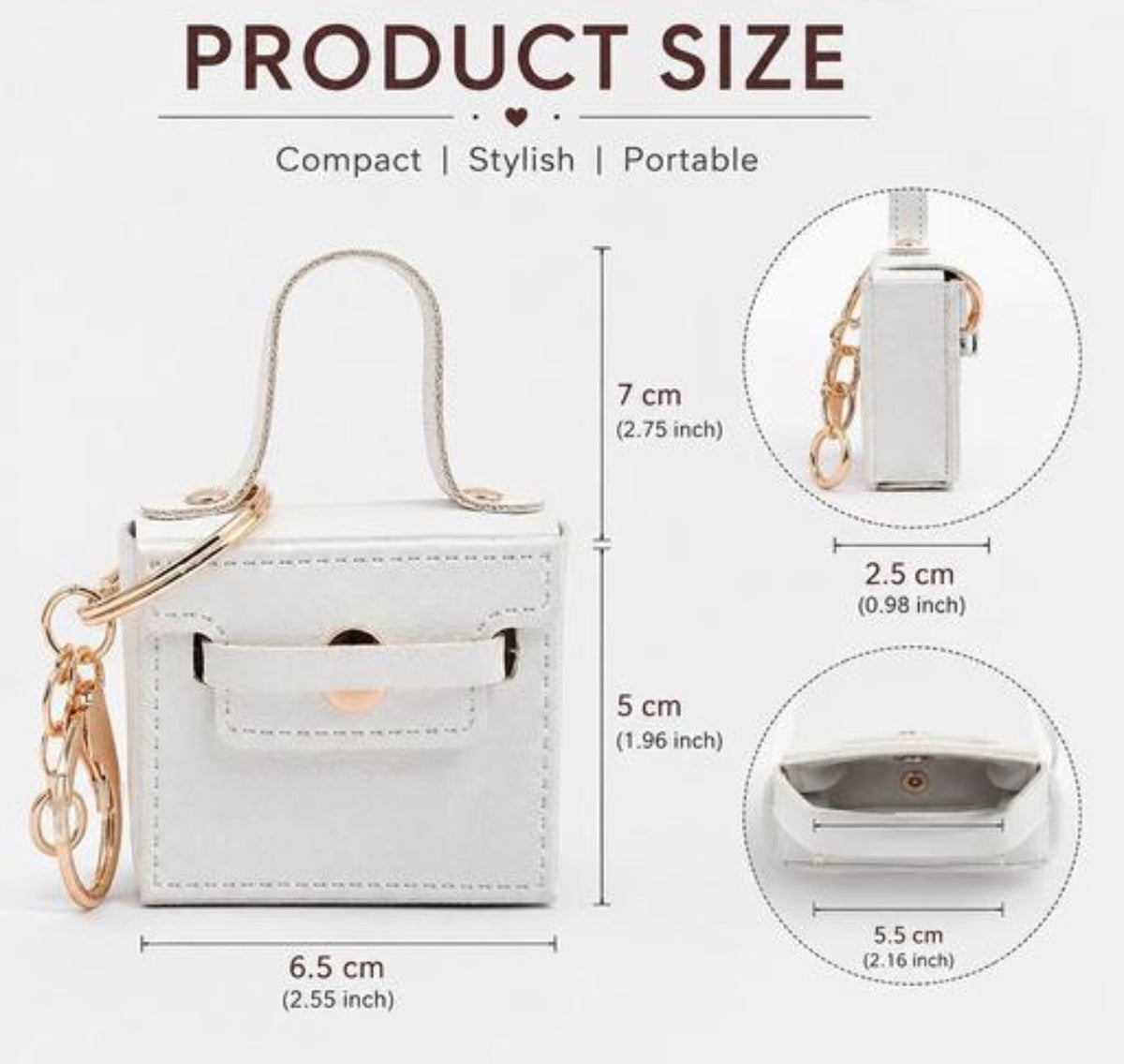Mini Luxury Bag Keychain | Cute Designer-Inspired Coin Purse Charm & Bag Accessory