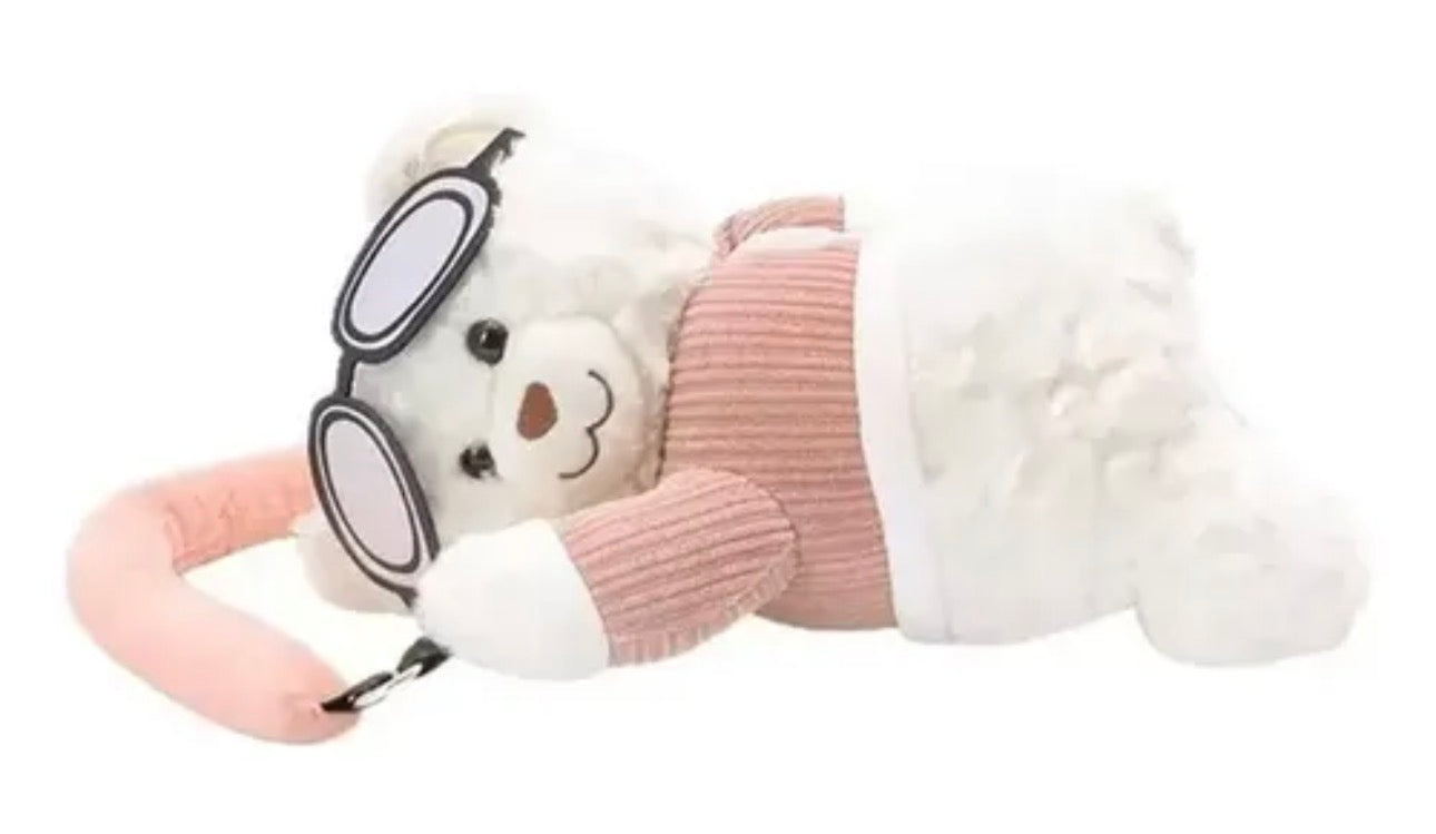Cute Plush Teddy bear Car Tissue Holder and Bag (2 in 1)