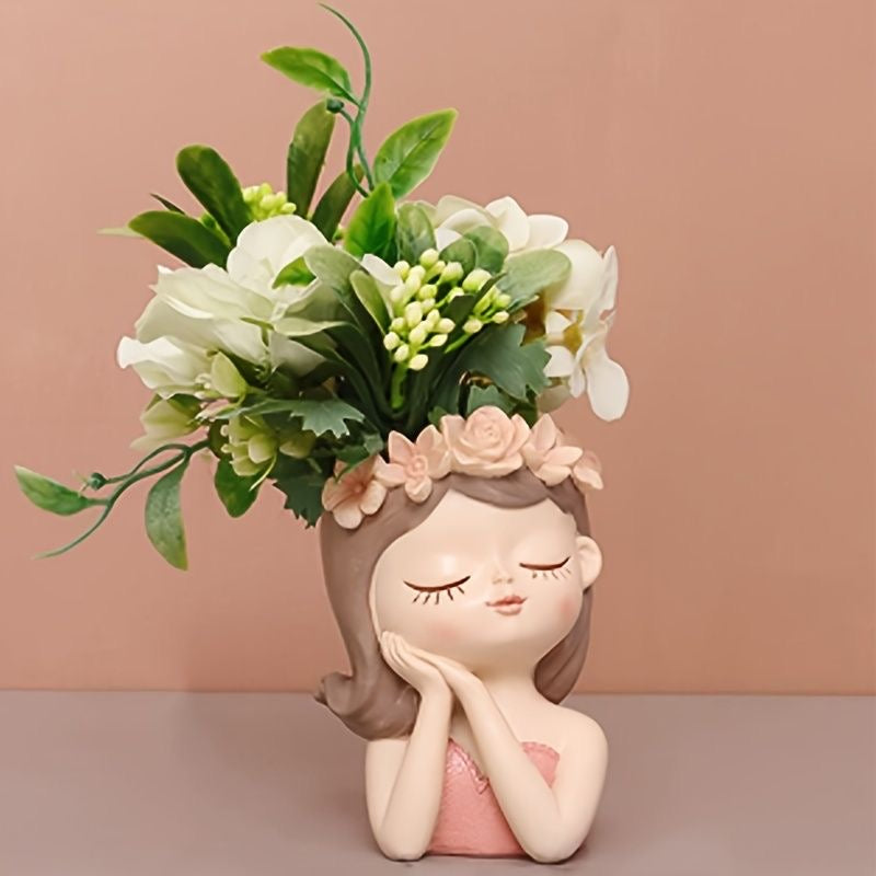 Cute Girl Fairies Planter / Multipurpose Brush Holder / Pencil Holder