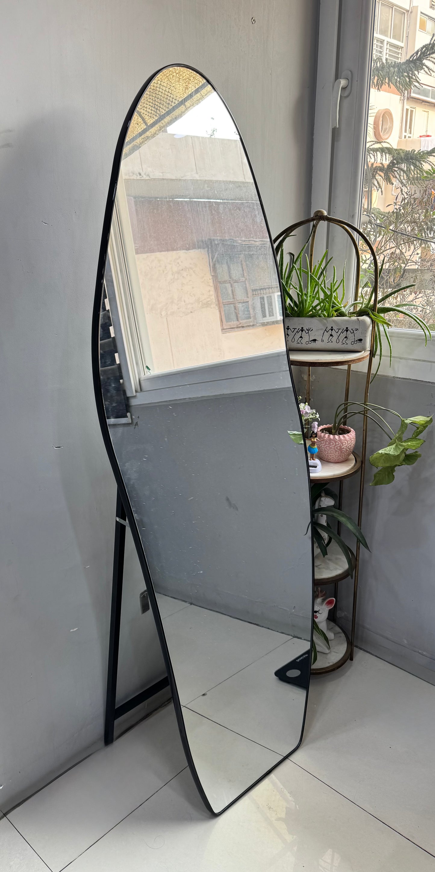Irregular Blob Mirror with Sleek Frame - Only deliverable in Delhi/NCR