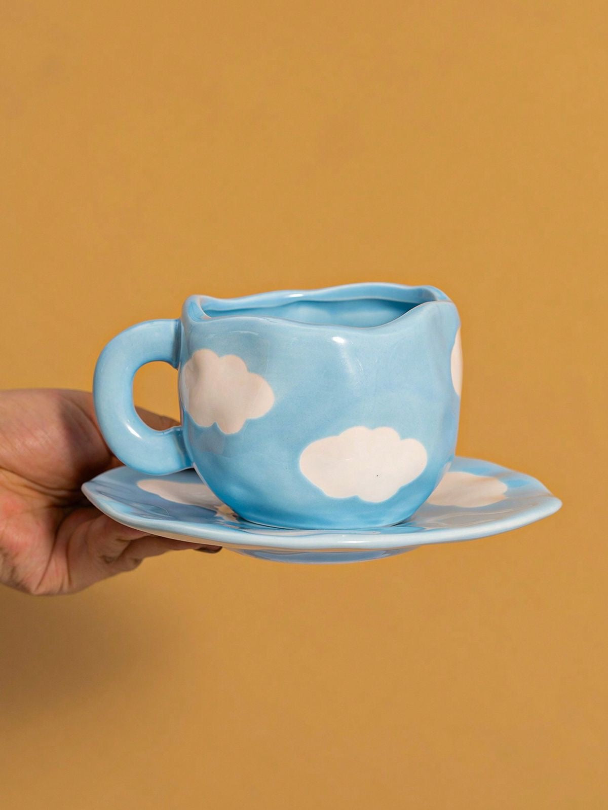 Pinterest Cloud Mug & Saucer Set