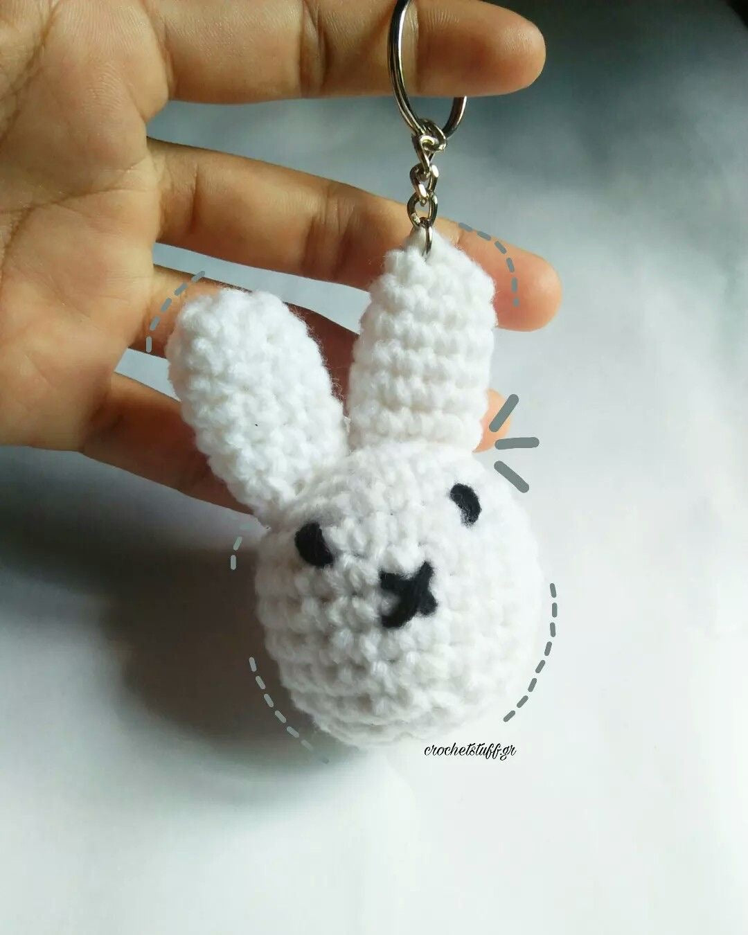 Cute Crochet Rabbit Keychain