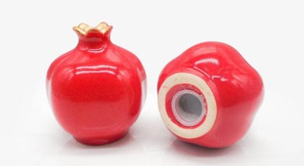 Ceramic Pomegranate Salt & Pepper Shaker Set