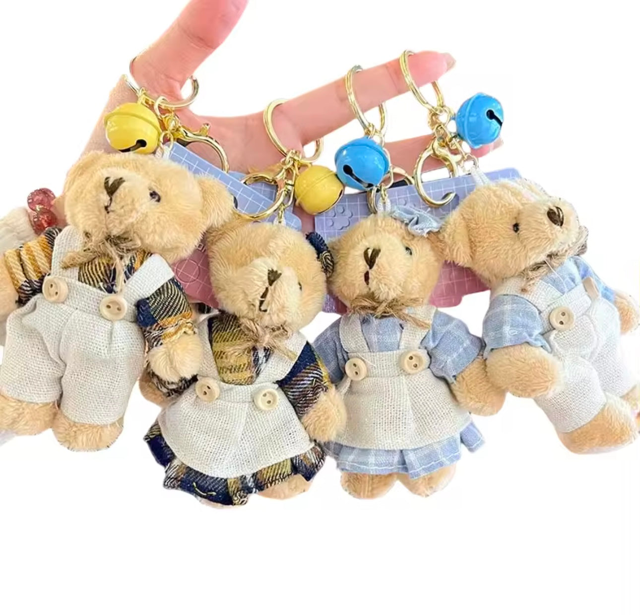 Exclusive Teddy Bears with Cute Outfits Keychains