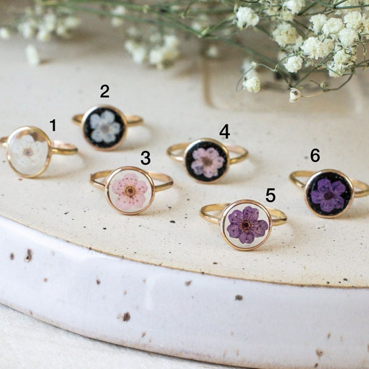 Ring with Real Flowers