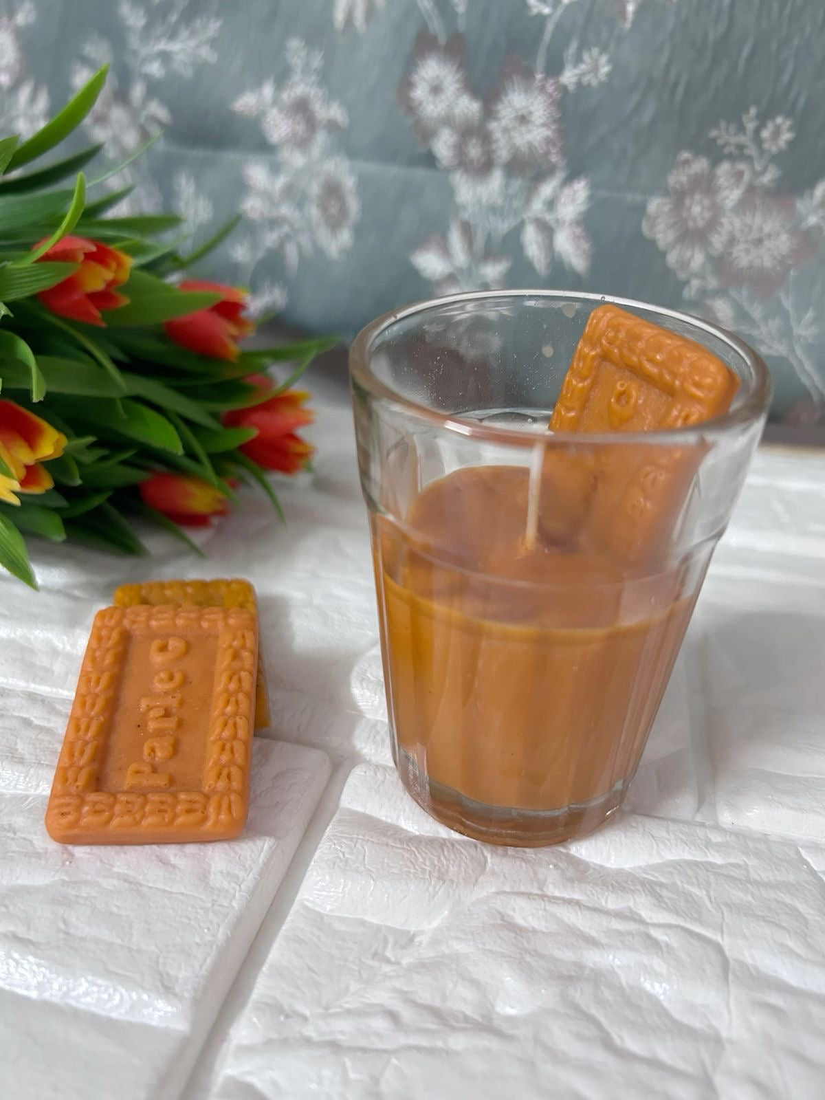Chai & Biscuit Candle / Parle-G Biscuit Candles