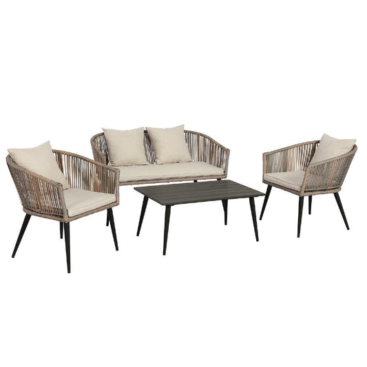 Outdoor Patio Furniture set | 2 Seater Sofa, 2 Single Seaters and 1 Center Table