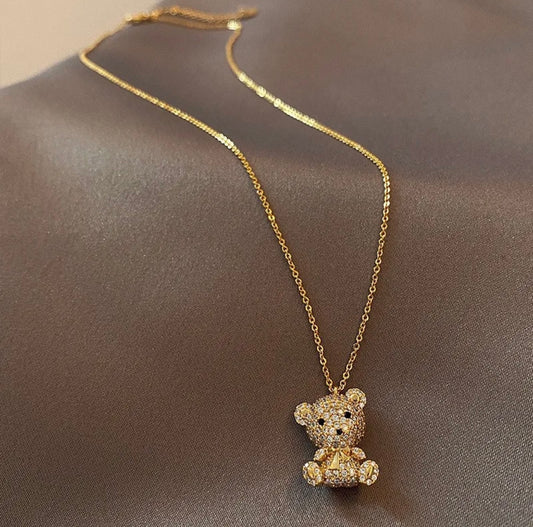 Gold Plated Small Teddy Necklace