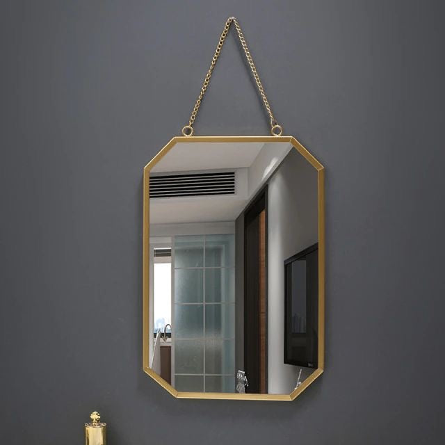 Elegant Nordic Accent Hanging Wall Mirror